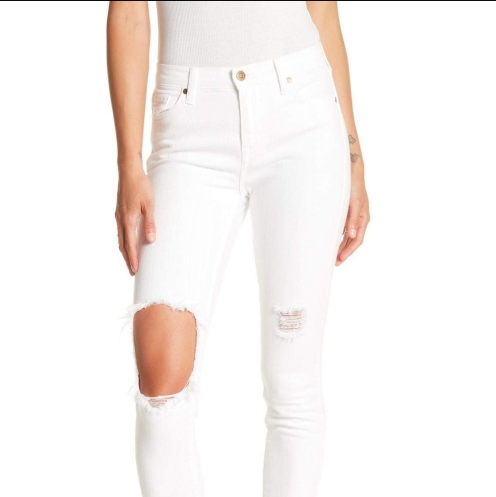 NWT PISTOLA White Distressed Skinny Jeans